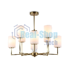 Люстра Ambrella light LH56217/8 BS/FR латунь/белый матовый E27/8 max 60W D700*600
