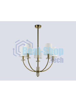 Люстра Ambrella light LH75351/5 SB/WH бронза/белый E14*5 max 40W D630*780
