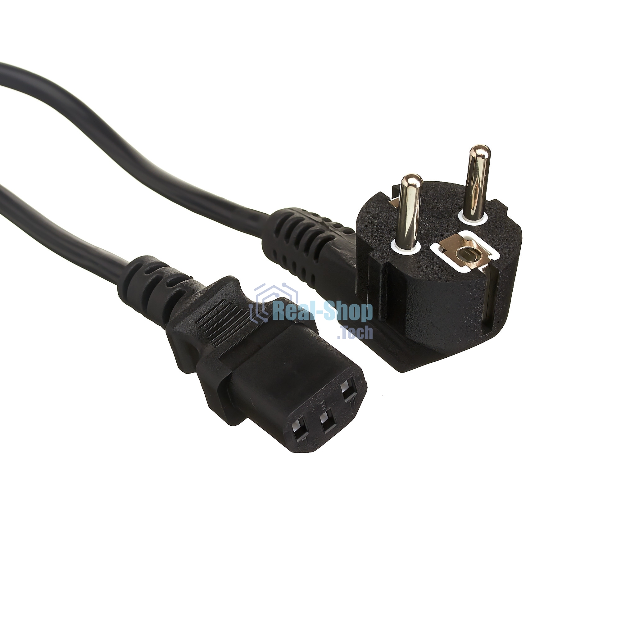 Кабель питания ExeGate Power PC-1,8P (Евровилка угловая Schuko->С13) VDE-250V-3*0.5-CU, 6A, 1.8м