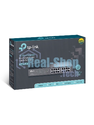 Коммутатор TP-Link SMB TL-SG1016PE Easy Smart гигабитный 16-портовый коммутатор с 8 портами PoE+