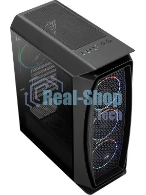 Компьютерный корпус Aerocool/Formula Aero One Eclipse-G-BK-v1 черный без БП ATX 4x120мм 2xUSB 3.0 audio