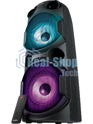 Колонка АС SVEN PS-750, черный (80 Вт, TWS, Bluetooth, FM, USB, microSD, LED-дисплей, 2х4400мА*ч)