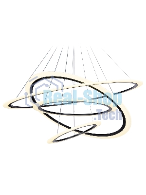 Светильник Ambrella light FA4365/4 BK черный 235W 3000K/4200K/6400K D1000*870 (ПДУ РАДИО 2.4G)