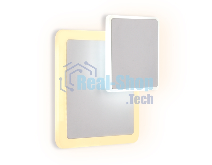 Настенный светодиодный светильник с акрилом Ambrella light FW106 WH/S белый/песок LED 3000K/6400K 18W 240*220*50