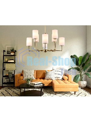 Люстра Ambrella light LH56217/8 BS/FR латунь/белый матовый E27/8 max 60W D700*600
