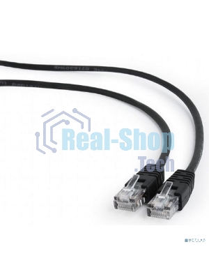 Патч-корд UTP Cablexpert PP12-3M/BK 5e, 3м, литой, многожильный, черный