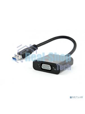 Видеоадаптер (конвертер) USB 3.0 --> VGA Cablexpert AB-U3M-VGAF-01, черный