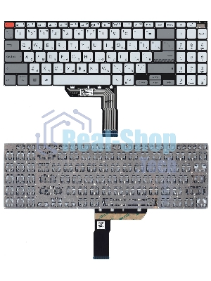 Клавиатура для ноутбука Asus VivoBook PRO 16 M7600QA серебристая