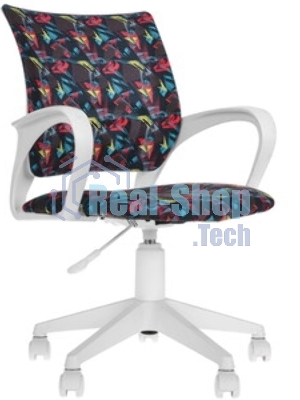 Кресло Бюрократ BuroKIDS 1 W белый, ткань, 120 кг