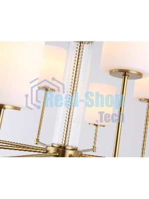 Люстра Ambrella light LH56217/8 BS/FR латунь/белый матовый E27/8 max 60W D700*600