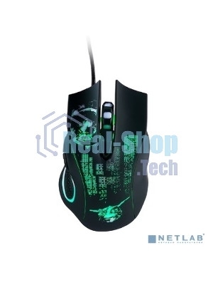 Мышь проводная Qumo Gremlin M37 черный, 3200 dpi, USB, кнопки - 6