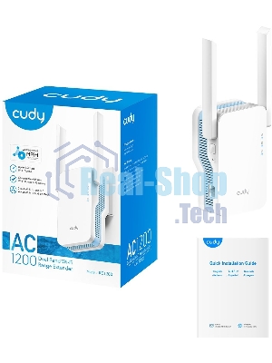 Повторитель беспроводного сигнала Cudy RE1200 AC1200 10/100BASE-TX/Wi-Fi белый