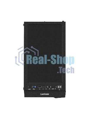Компьютерный корпус Miditower ExeGate EVO-9211 (ATX, без БП, с окном, 2хUSB+1хUSB 3.0, HD аудио, черный, 1 вент. с RGb подсветкой)