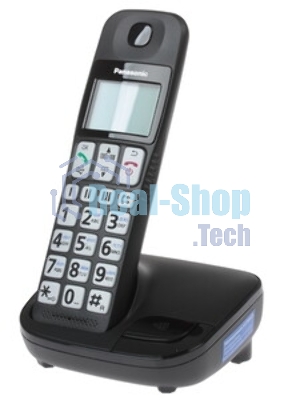 Телефон беспроводной (DECT) Panasonic KX-TGE110RUB черный АОН