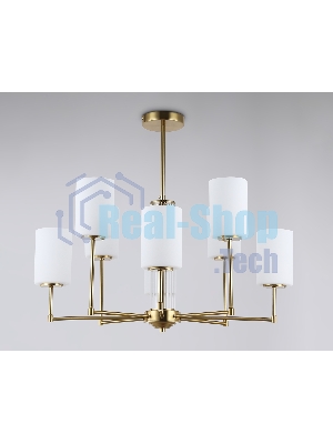 Люстра Ambrella light LH56217/8 BS/FR латунь/белый матовый E27/8 max 60W D700*600