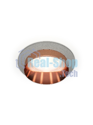 Комплект встраиваемого светильника Ambrella light XC6514025 SGR/PPG серый песок/золото розовое полированное MR16 GU5.3 (C6514, N6135)