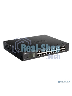 Коммутатор D-Link DGS-1100-24PV2/A1A Настраиваемый L2 коммутатор c 24 портами 10/100/1000Base-T (12 портов РоЕ 802.3af/at, PoE-бюджет 100 Вт)