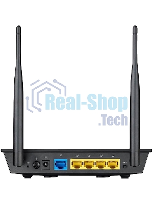 Сетевое оборудование ASUS RT-N12 E WiFi Router (RTL) 802.11b/g/n, 4UTP 10/100 Mbps, 1WAN, 300Mbps, 2x2dBi