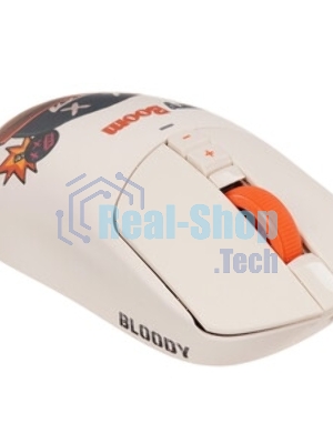 Мышь беспроводная/проводная A4Tech Bloody R72 Ultra Proxy Boom бежевый, 20000 dpi, радиоканал, USB, кнопки - 7