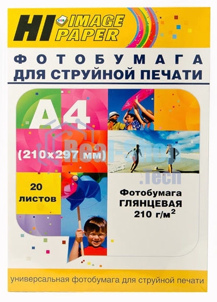 Бумага Hi-Black A200400U Фотобумага глянцевая односторонняя (Hi-image paper) A4, 210 г/м, 20 л. (H210-A4-20)