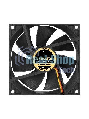 Вентилятор 12В DC ExeGate ExtraSilent ES09225S3P (92x92x25 мм, Sleeve bearing (подшипник скольжения), 3pin, 2000RPM, 25dBA)