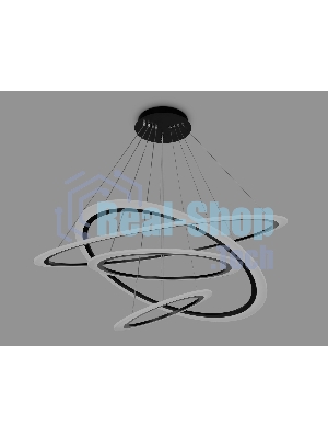 Светильник Ambrella light FA4365/4 BK черный 235W 3000K/4200K/6400K D1000*870 (ПДУ РАДИО 2.4G)