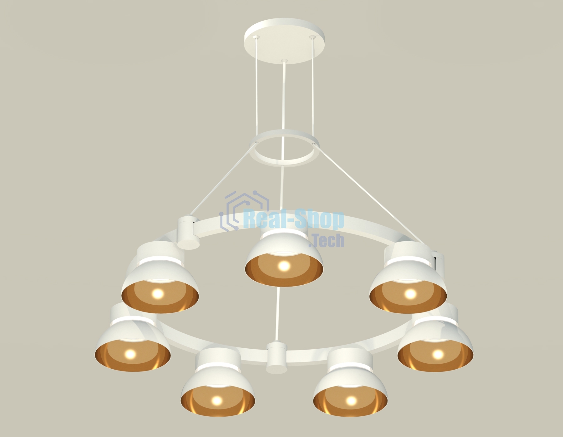 Светильник Ambrella light XR92031402/7 SWH/PYG/CL белый песок/золото желтое полированное/прозрачный GX53 (A9203, C9236, N8144)