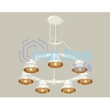 Светильник Ambrella light XR92031402/7 SWH/PYG/CL белый песок/золото желтое полированное/прозрачный GX53 (A9203, C9236, N8144)
