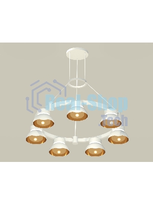 Светильник Ambrella light XR92031402/7 SWH/PYG/CL белый песок/золото желтое полированное/прозрачный GX53 (A9203, C9236, N8144)