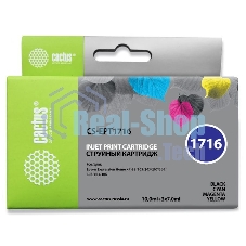Картридж струйный Cactus CS-EPT1716 17XL черный/желтый/голубой/пурпурный (44.6 мл) для Epson Expression Home XP-33/103/203