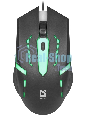 Мышь проводная Defender Hit MB-601 черный, 1200 dpi, USB, кнопки - 4