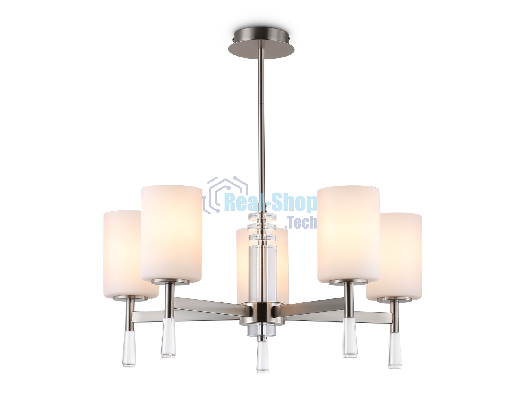 Люстра Ambrella light LH56251/5 SN/FR никель/белый матовый E27/5 max 60W D600*590