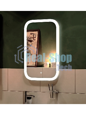 Зеркало Bau Stil 40х70, сенсорная LED подсветка, пластиковый защитный корпус
