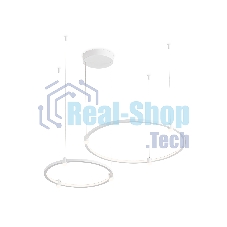 Подвесной светодиодный светильник Ambrella light FL5521/2+6 WH белый 45W 3000K/4200K/6400K D600/400*1300 (без ПДУ)
