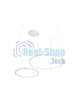 Подвесной светодиодный светильник Ambrella light FL5521/2+6 WH белый 45W 3000K/4200K/6400K D600/400*1300 (без ПДУ)