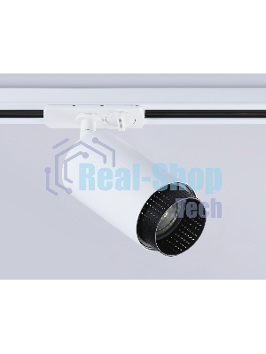 Трековый однофазный светильник Ambrella light GL5161 WH/BK белый/черный GU10 max 12W D60*190