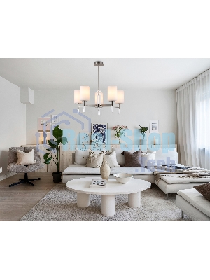 Люстра Ambrella light LH56251/5 SN/FR никель/белый матовый E27/5 max 60W D600*590