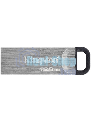 Флешка USB Kingston DataTraveler KYSON (DTKN/128 Gb), 128Gb, USB 3.2 Gen 1, R/W 200/60, серебристый/черный