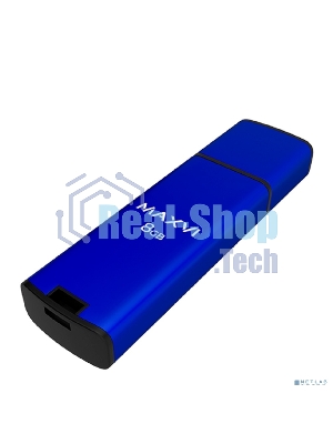 Флешка USB R/W Maxvi MP2 8Gb USB 2.0 blue, монолит с колпачком, ABS пластик + металл