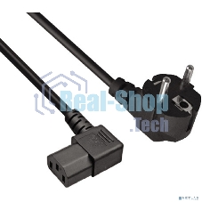 Кабель питания ExeGate OfficePC PC-1,8 450W (Евровилка Schuko ->C13 угловой, черный, 1.8м)