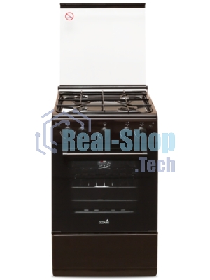 Плита газовая Cezaris ПГ 2150-09 коричневый, конфорок 4 шт, духовка 43 л, 50 см x 85 см x 50 см