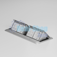 Выдвижной блок (Лючок) Werkel на 8 модулей (серебряный) W8078065