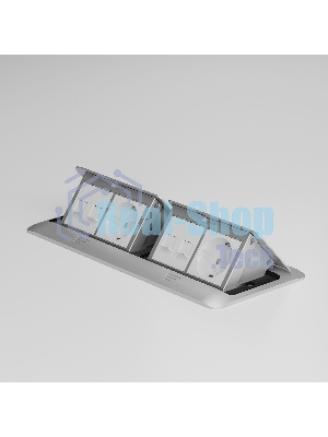Выдвижной блок (Лючок) Werkel на 8 модулей (серебряный) W8078065