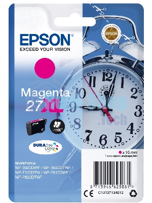 Картридж струйный Epson 27XL T2713 (C13T27134022/C13T27134020) пурпурный, 10.4 мл (1100 стр.), для WF7110/7610/7620