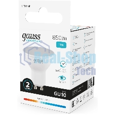 Лампа светодиодная Gauss Elementary 13621 11Вт цок.:GU10 софит 180B св.свеч.бел.нейт. MR16 (упак.:10шт)
