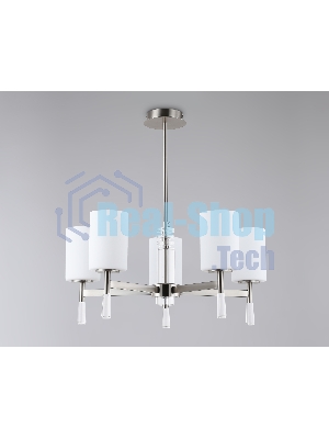 Люстра Ambrella light LH56251/5 SN/FR никель/белый матовый E27/5 max 60W D600*590