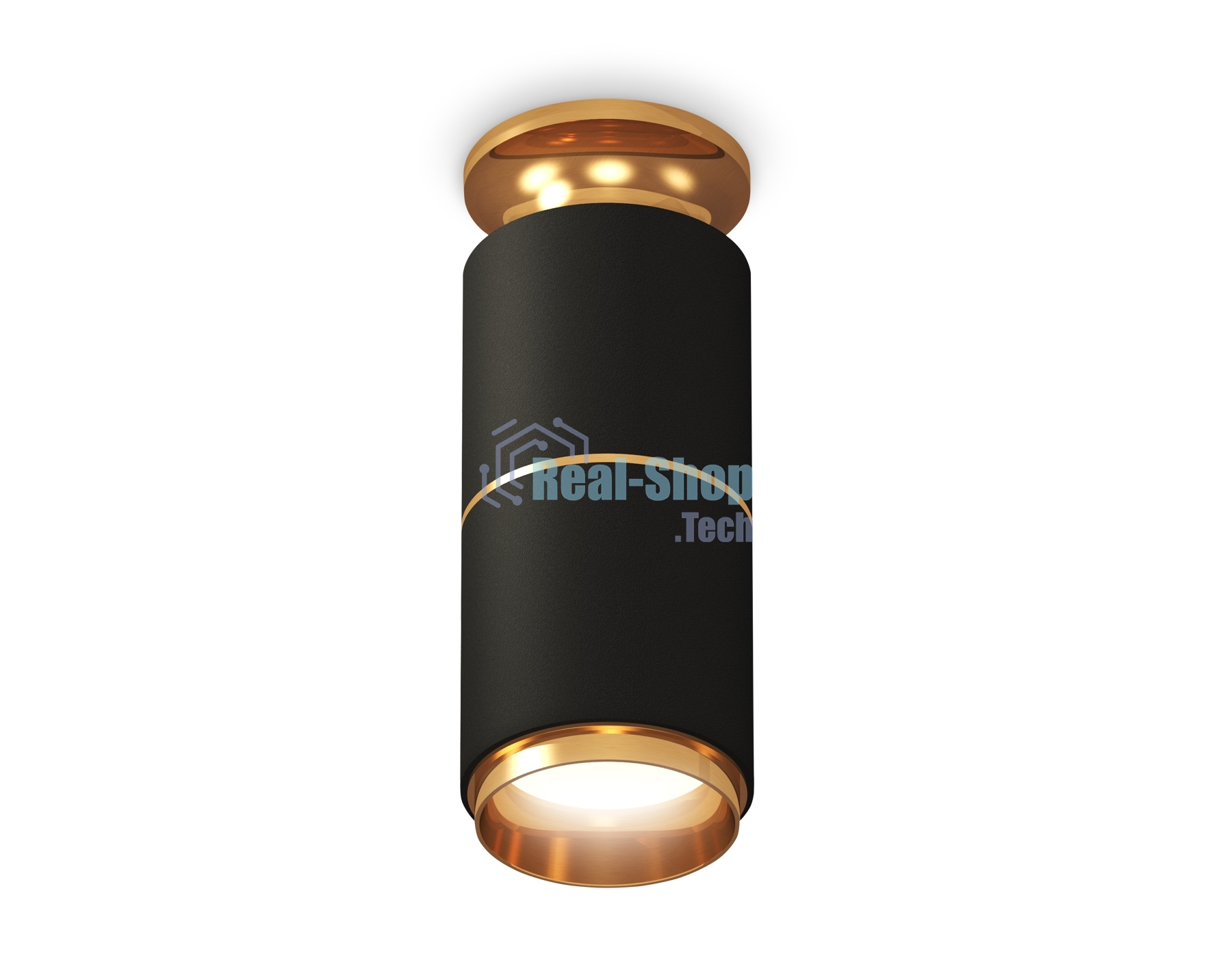 Светильник Ambrella Light XS6302240 SBK/PYG черный песок/золото желтое полированное MR16 GU5.3 (N6905, C6302, A2062, N6124)