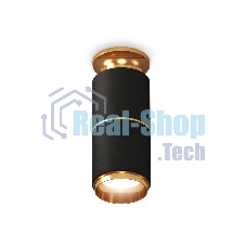 Светильник Ambrella Light XS6302240 SBK/PYG черный песок/золото желтое полированное MR16 GU5.3 (N6905, C6302, A2062, N6124)