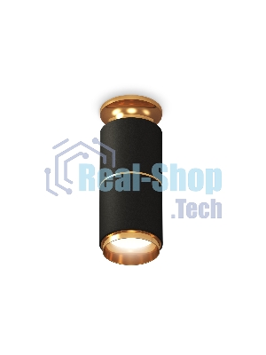 Светильник Ambrella Light XS6302240 SBK/PYG черный песок/золото желтое полированное MR16 GU5.3 (N6905, C6302, A2062, N6124)