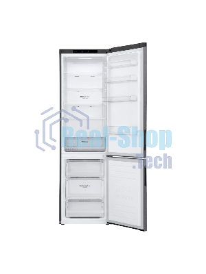 Холодильник LG GA-B509CLCL графитовый двухкамерный 277/107л морозилка снизу, No Frost